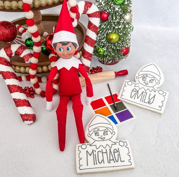 Personalized Paint Your Own Elf Cookie